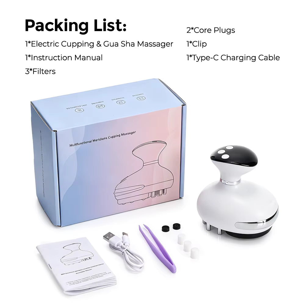 4-in-1 EMS Vacuum Cupping & Red Light Gua Sha Massager