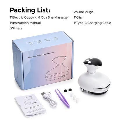 4-in-1 EMS Vacuum Cupping & Red Light Gua Sha Massager