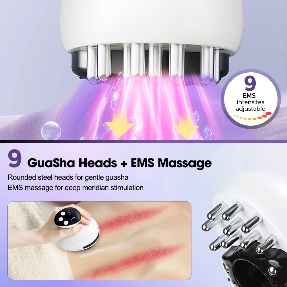 4-in-1 EMS Vacuum Cupping & Red Light Gua Sha Massager