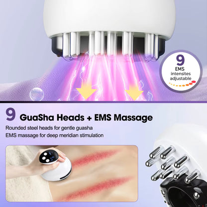 4-in-1 EMS Vacuum Cupping & Red Light Gua Sha Massager